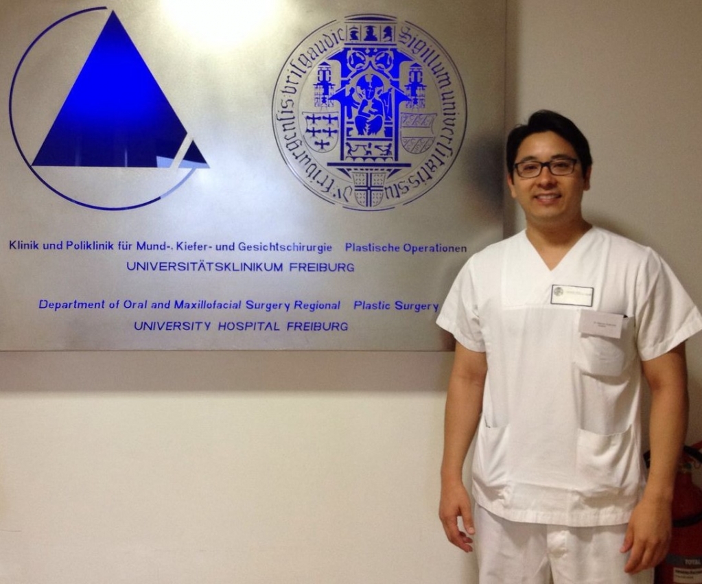 Marcos Guskuma na Universidade de Freiburg na Alemanha